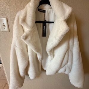 White Faux Fur Jacket